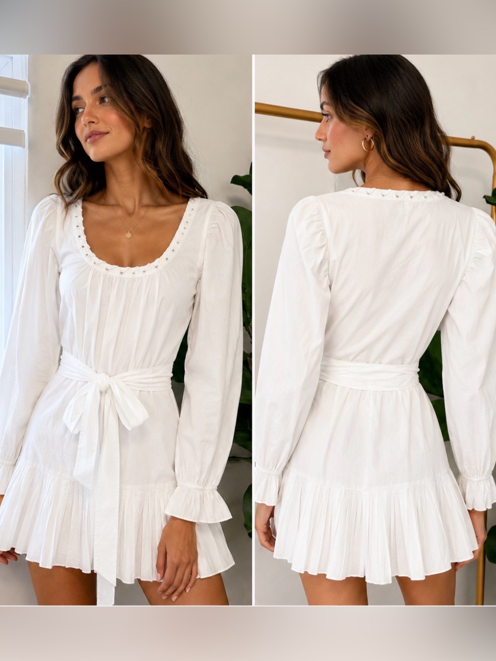 Ramy Brook Kayleigh White Mini Dress Size S NWT